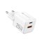 Forcell F-Energy Mini GaN III VT-25B USB-C + USB-A töltő adapter,  PD, QC4.0, 25W, fehér