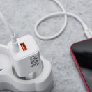 Forcell F-Energy Mini GaN III VT-35 USB-C + USB-A töltő adapter,  PD, QC4.0, 30W, fehér