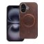 Gentleman iPhone 15 MagSafe kompatibilis ECO bőr tok, kameravédő peremmel, barna
