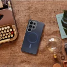 Gentleman Samsung Galaxy S25 MagSafe kompatibilis ECO bőr tok, kameravédő peremmel, kék