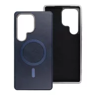   Gentleman Samsung Galaxy S25 Ultra MagSafe kompatibilis ECO bőr tok, kameravédő peremmel, kék