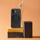 Gentleman Samsung Galaxy S25+ MagSafe kompatibilis ECO bőr tok, kameravédő peremmel, fekete