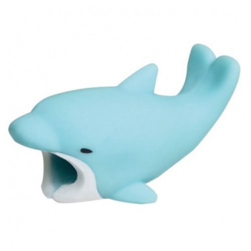 Kábelvédő, delfin figura, kék