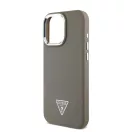 Guess Grained Triangle Apple iPhone 16 Pro Max MagSafe tok, barna