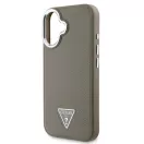 Guess Grained Triangle Apple iPhone 16 MagSafe tok, barna