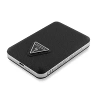  Guess PU Grained Triangle Logo MagSafe kompatibilis powerbank / külső akkumulátor, 5000mAh, fekete