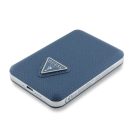 Guess PU Grained Triangle Logo MagSafe kompatibilis powerbank / külső akkumulátor, 5000mAh, kék