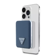   Guess PU Grained Triangle Logo MagSafe kompatibilis powerbank / külső akkumulátor, 5000mAh, kék