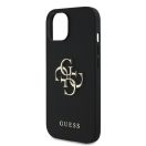 Guess PU Grained 4G Metal Logo Apple iPhone 13 Pro hátlap tok, fekete