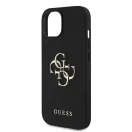 Guess PU Grained 4G Metal Logo Apple iPhone 16 Pro Max hátlap tok, fekete