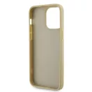 Guess Rhinestones Triangle Metal Logo iPhone 14 Pro Max hátlap tok, arany
