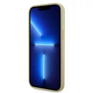  Guess Rhinestones Triangle Metal Logo iPhone 14 Pro Max hátlap tok, arany