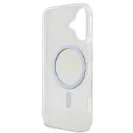   Guess IML Glitter Ring Apple iPhone 16 Plus Magsafe kompatibilis hátlap tok, átlátszó