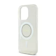   Guess IML Rhinestones MagSafe iPhone 16 Pro Max kemény hátlap tok, fehér