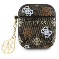 Guess PU 4G Peony Charm Apple AirPods 1/2 tok, barna