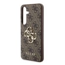 Guess PU 4G Metal Logo Samsung Galaxy S24+ hátlap tok, barna