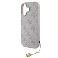   Guess 4G Charms Collection iPhone 16 Pro kemény hátlap tok, rózsaszín