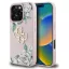 Guess PU Grained Roses 4G Metal Logo iPhone 16 Pro hátlap tok, rózsaszín