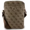 Guess PU 4G Triangle Logo kis táska, 8", barna