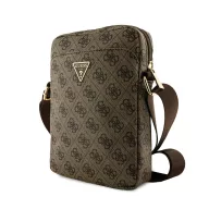 Guess PU 4G Triangle Logo kis táska, 8", barna