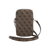   Guess PU 4G Triangle Logo Wallet telefon tartó kis táska, barna