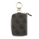 Guess PU 4G Script Logo kulcs / kártyatartó táska, barna