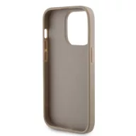   Guess PU Perforated 4G Glitter Metal Logo iPhone 15 Pro hátlap tok, arany