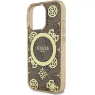   Guess IML 4G Peony iPhone 16 Pro Max kemény hátlap tok, barna