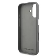   Karl Lagerfeld Grained PU K&CH Heads iPhone 16 hátlap tok, szürke