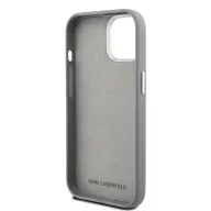   Karl Lagerfeld Grained PU K&CH Heads iPhone 15 hátlap tok, szürke