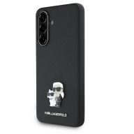   Karl Lagerfeld PU Saffiano Metal Karl and Choupette Samsung Galaxy A36 hátlap tok, fekete