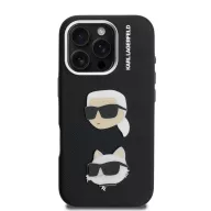   Karl Lagerfeld PU Saffiano Metal Karl and Choupette Samsung Galaxy A36 hátlap tok, fekete