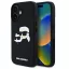 Karl Lagerfeld 3D Rubber Double Heads iPhone 16 hátlap tok, fekete