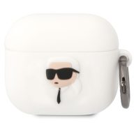   Karl Lagerfeld 3D Logo NFT Karl Head Apple AirPods 3 szilikon tok, fehér