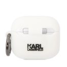 Karl Lagerfeld 3D Logo NFT Karl Head Apple AirPods 3 szilikon tok, fehér