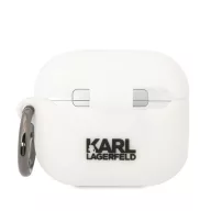   Karl Lagerfeld 3D Logo NFT Karl Head Apple AirPods 3 szilikon tok, fehér