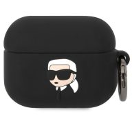   Karl Lagerfeld 3D Logo NFT Karl Head Silicone Apple AirPods 4 tok, fekete