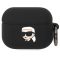 Karl Lagerfeld 3D Logo NFT Karl Head Silicone Apple AirPods 4 tok, fekete