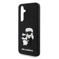   Karl Lagerfeld 3D Rubber Karl and Choupette Samsung Galaxy S24 FE hátlap tok, fekete