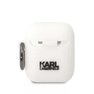   Karl Lagerfeld 3D Logo NFT Choupette Head Apple AirPods 1/2 szilikon tok, fehér