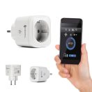 Forcell F-Energy EU02 okos töltő aljzat Wi-Fi-vel, Tuya / Amazon támogatással,  230V, fehér