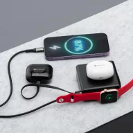   Forcell F-Energy E856 multifunkcionális wireless töltő  / powerbank, USB-A-USB-C, 45W, 15000mAh, fekete