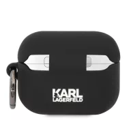   Karl Lagerfeld 3D Logo NFT Choupette Head Apple Airpods Pro 2 szilikon tok, fekete