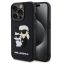 Karl Lagerfeld 3D Rubber Karl and Choupette Apple iPhone 13 Pro hátlap tok, fekete