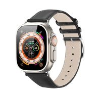 Dux Ducis YS Apple Watch 38/40/41mm bőr szíj, fekete