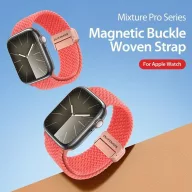   Dux Ducis Mixture Pro Apple Watch 38/40/41mm szövet szíj, guava rózsaszín