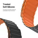 Dux Ducis KJ nylon Apple Watch 42/44/45/49mm szíj, fekete-narancssárga