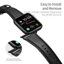 Dux Ducis YA Apple Watch 42/44/45/49mm bőr szíj, fekete
