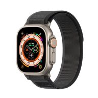   Dux Ducis YJ nylon Apple Watch 42/44/45/49mm szíj, fekete-szürke