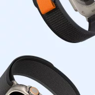   Dux Ducis YJ nylon Apple Watch 42/44/45/49mm szíj, fekete-szürke